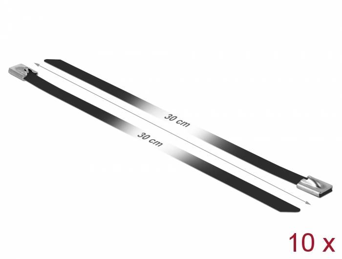 DeLOCK - Kabelbinder - 30 cm - Schwarz (Packung