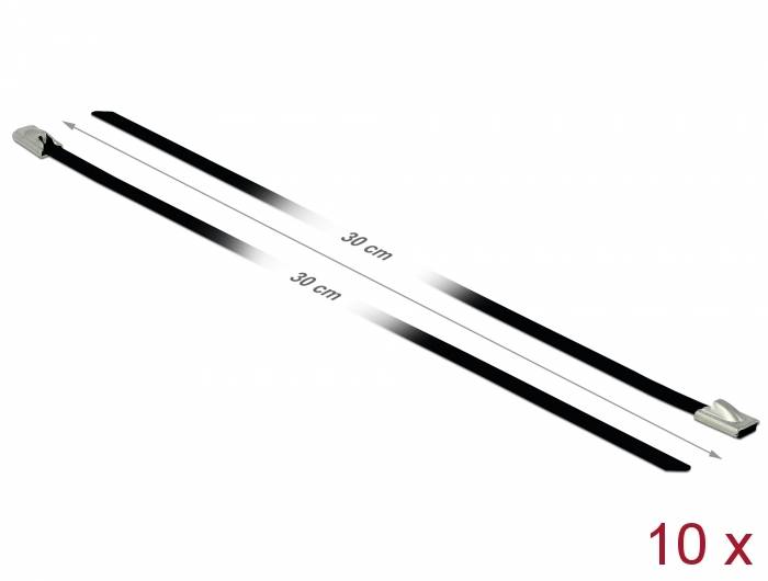 DeLOCK - Kabelbinder - 30 cm - Schwarz (Packung