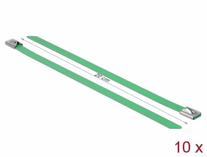 DeLOCK - Kabelbinder - 20 cm - grün (Packung