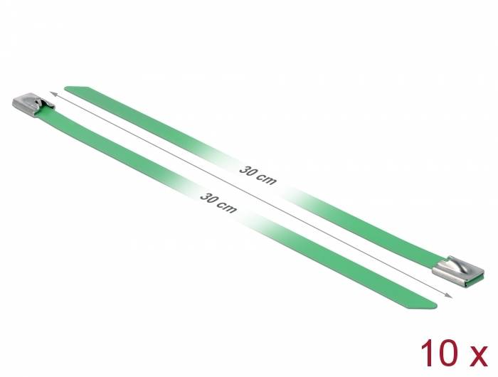 DeLOCK - Kabelbinder - 30 cm - grün (Packung