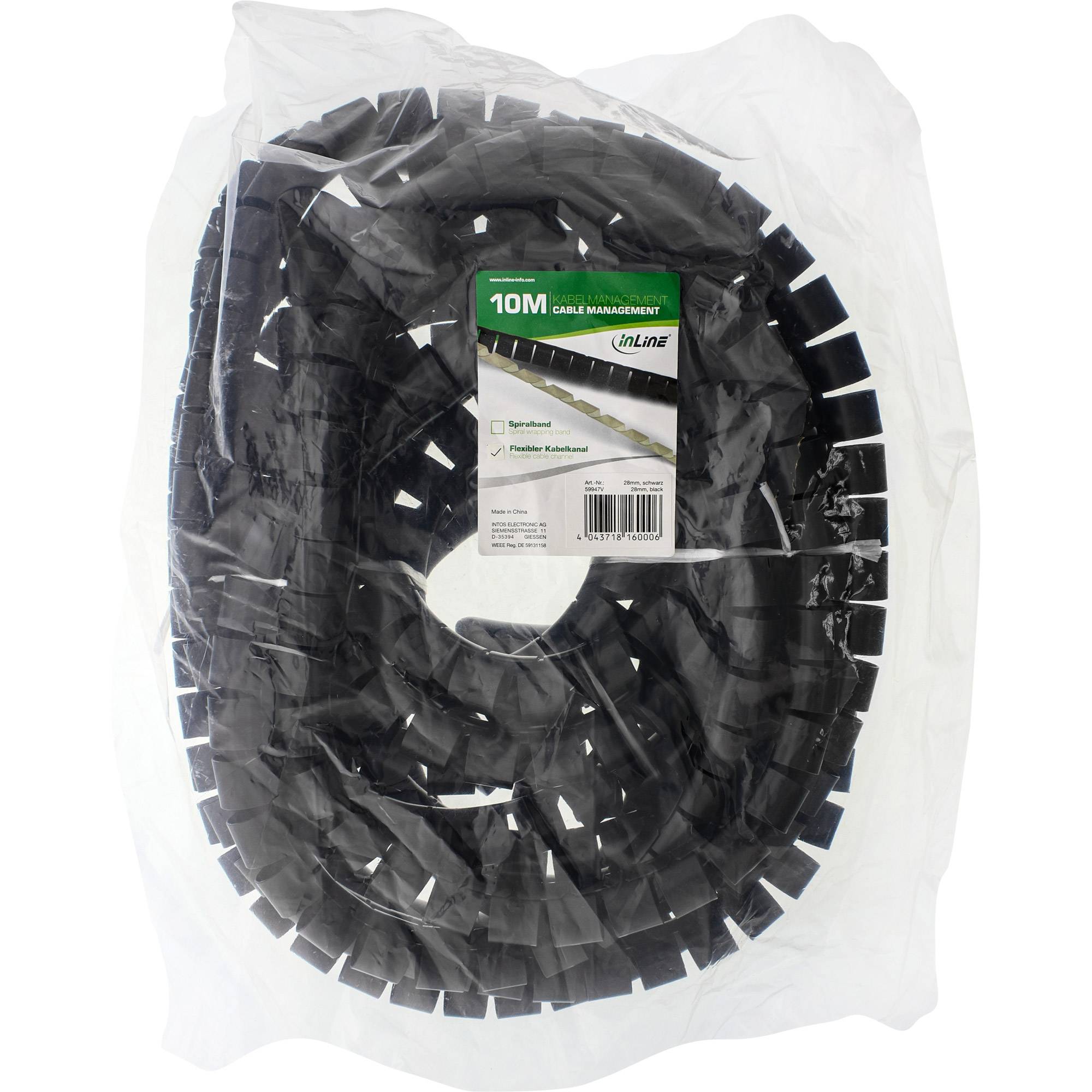 InLine Spiral Wrapping Band - Kabelschlauch - 10 m