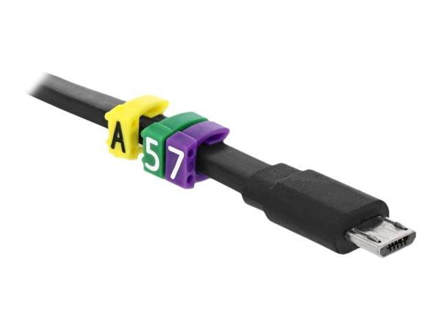 DeLOCK - Set Kabelmarker-Clips - Gelb