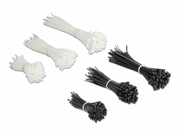 DeLOCK Cable tie assortment box 600 pieces - Kabelbinder-Kit