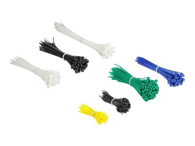 DeLOCK Cable tie assortment box 600 pieces assorted colours