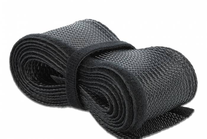 DeLOCK Braided Sleeving with Hook-and-Loop Fastener
