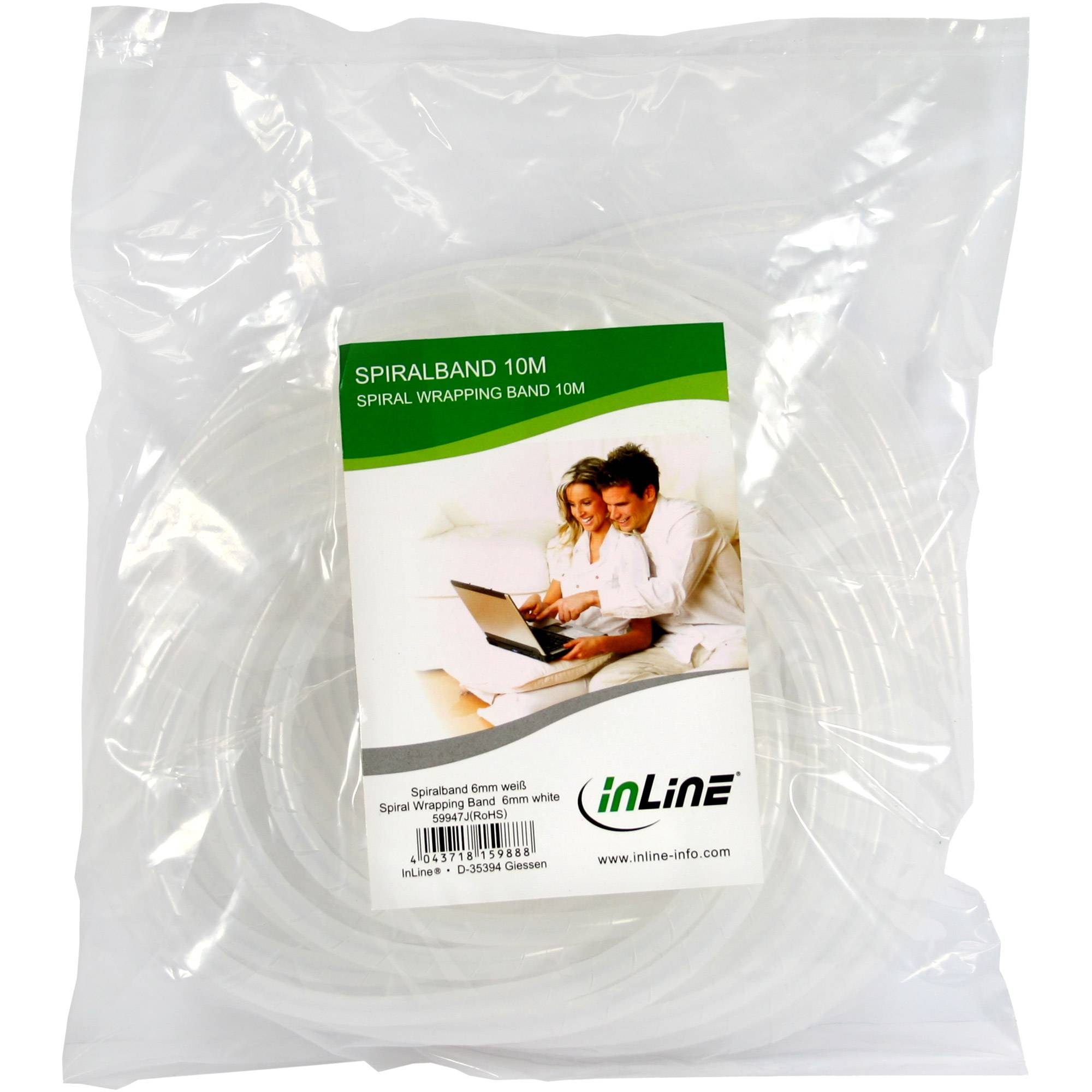 INLINE - Spiralband 10m - natur - 14mm