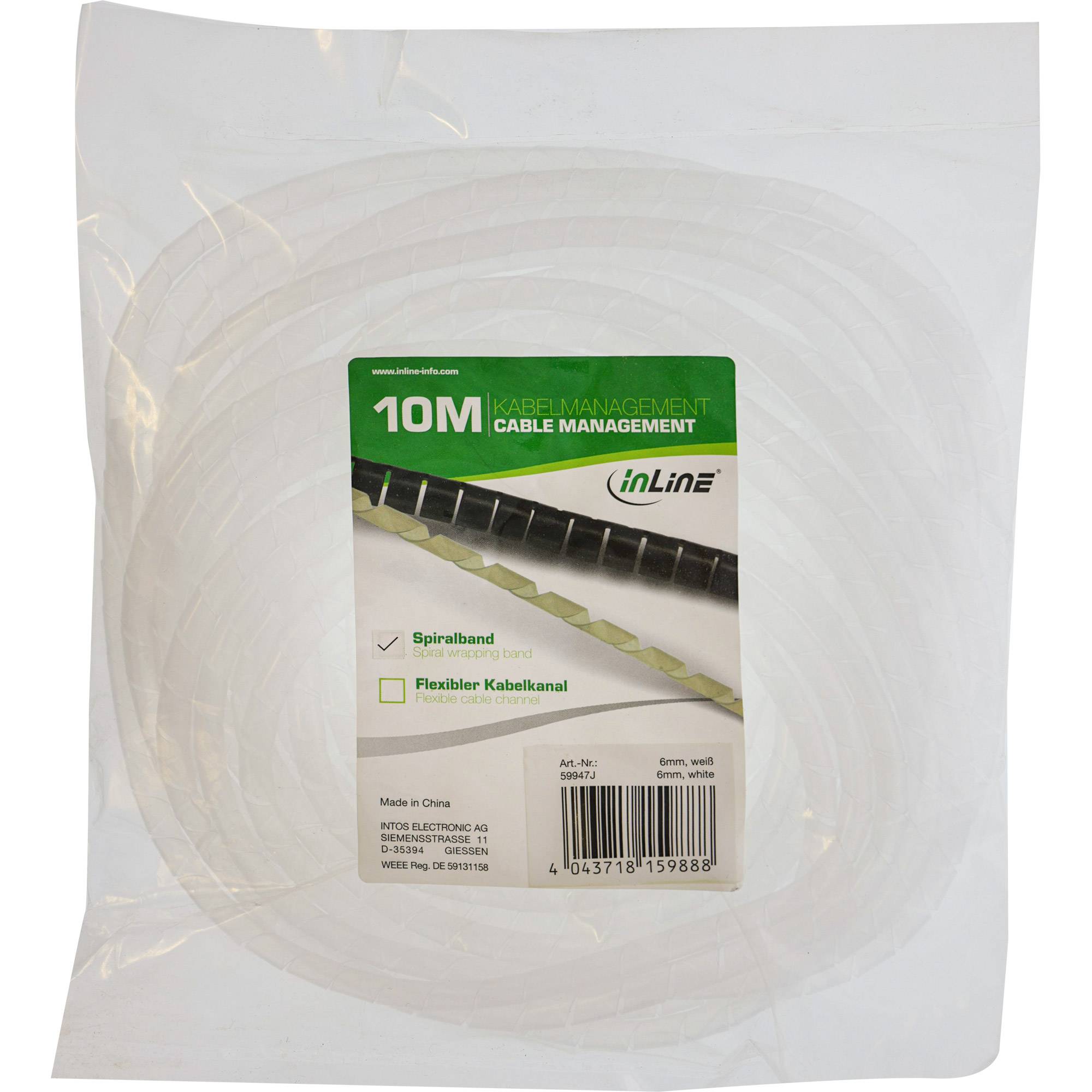INLINE - Spiralband 10m - natur - 6mm