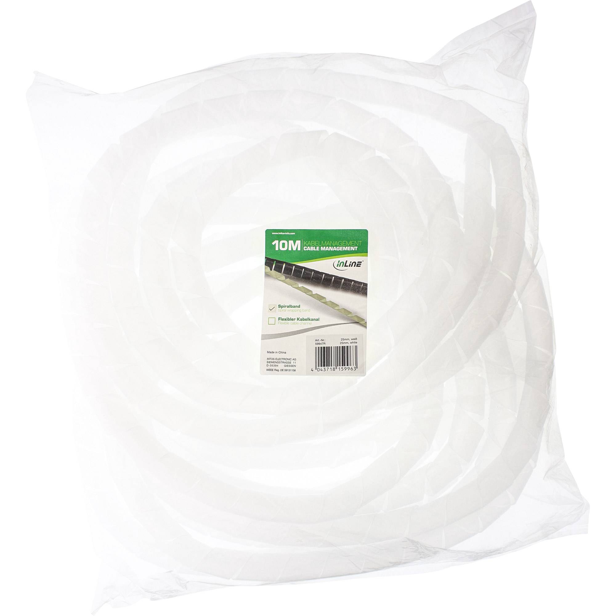 INLINE - Spiralband 10m - natur - 25mm