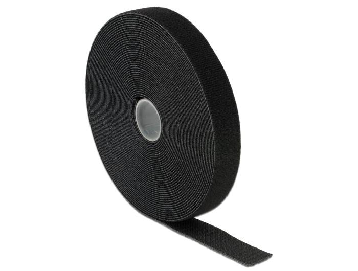 DeLOCK - Klettverschluss - 10 m - Schwarz