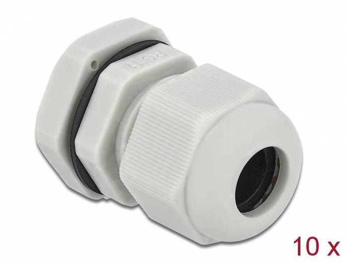 DeLOCK PG11 - Kabelverschraubung - Grau (Packung mit 10)