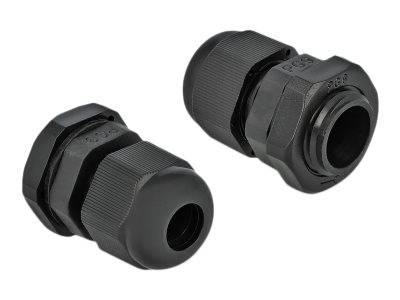 DeLOCK PG9 - Kabelverschraubung - Schwarz (Packung mit 10)