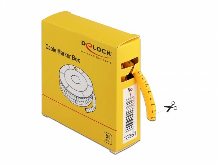 DeLOCK Cable Marker Box, No. 7 - Leitungs- / Kabel-Marker (vorgedruckt)