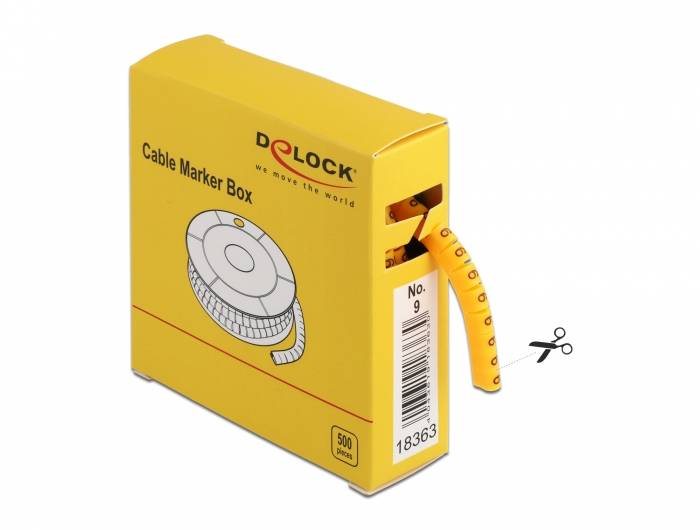 DeLOCK Cable Marker Box, No. 9 - Leitungs- / Kabel-Marker (vorgedruckt)