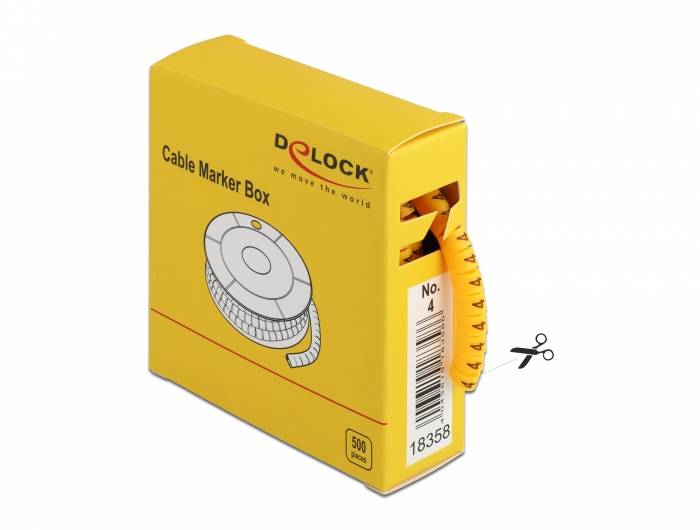 DeLOCK Cable Marker Box, No. 4 - Leitungs- / Kabel-Marker (vorgedruckt)