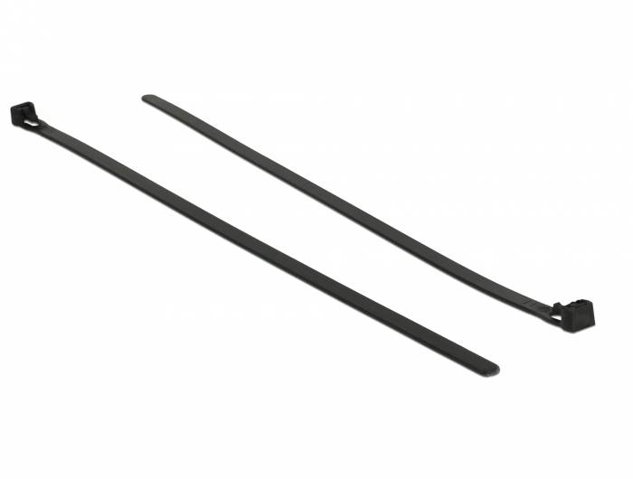 DeLOCK - Kabelbinder - 30 cm - Schwarz (Packung