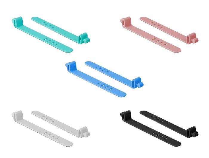 DeLOCK - Kabelbinder - 9.5 cm - diverse Farben (Packung mit 10)