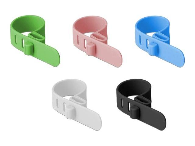 DeLOCK - Kabelbinder - 8 cm - diverse Farben (Packung mit 10)