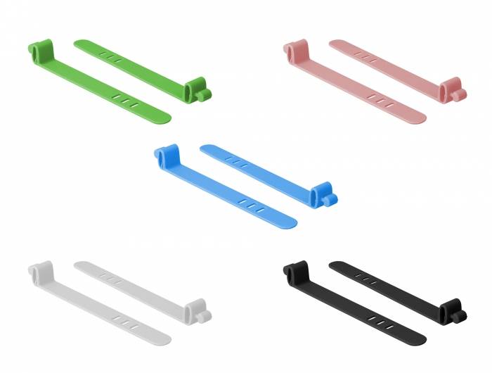 DeLOCK - Kabelbinder - 8 cm - diverse Farben (Packung mit 10)