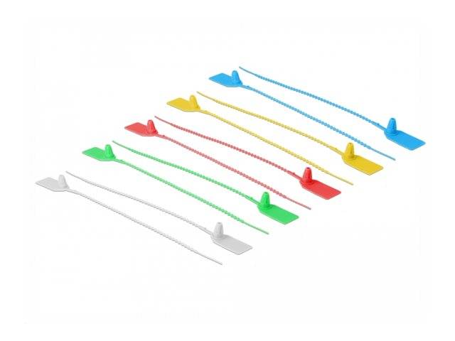 DeLOCK - Kabelbinder - 25 cm - diverse Farben (Packung mit 10)