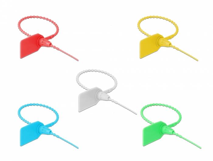 DeLOCK - Kabelbinder - 25 cm - diverse Farben (Packung mit 10)