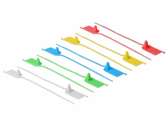 DeLOCK - Kabelbinder - 20.5 cm - diverse Farben (Packung mit 10)