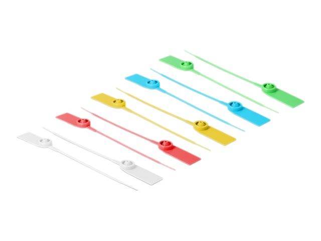 DeLOCK - Kabelbinder - 18 cm - diverse Farben (Packung mit 10)