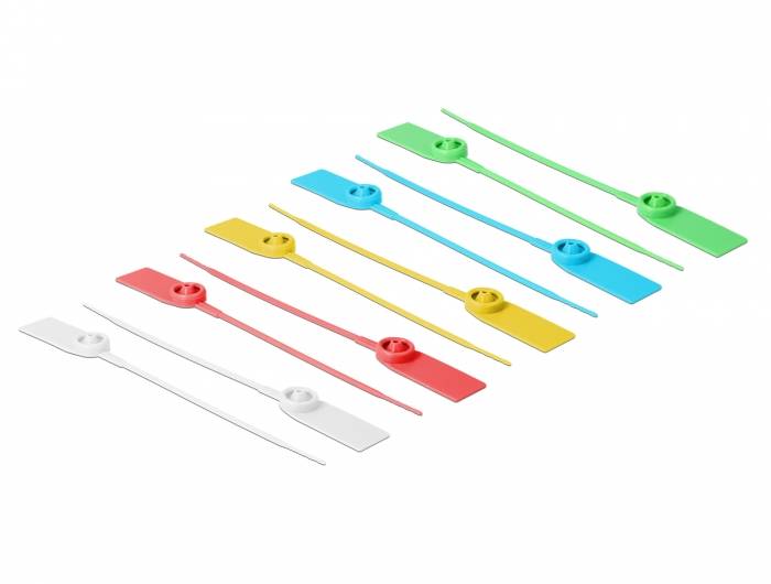 DeLOCK - Kabelbinder - 18 cm - diverse Farben (Packung mit 10)