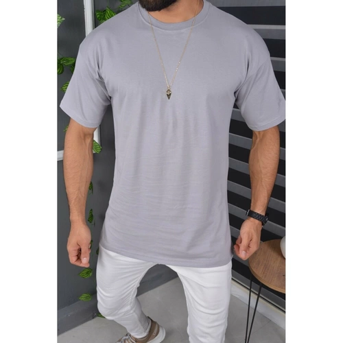 Megaman Jeans T-Shirt Oversize Sommer T-Shirt Tee Long-Tee Basic Shirt Kurzarmshirt Unifarben M Grau Megaman Jeans T-Shirt Oversize Sommer T-Shirt Tee Long-Tee Basic Shirt Kurzarmshirt Unifarben M Grau
