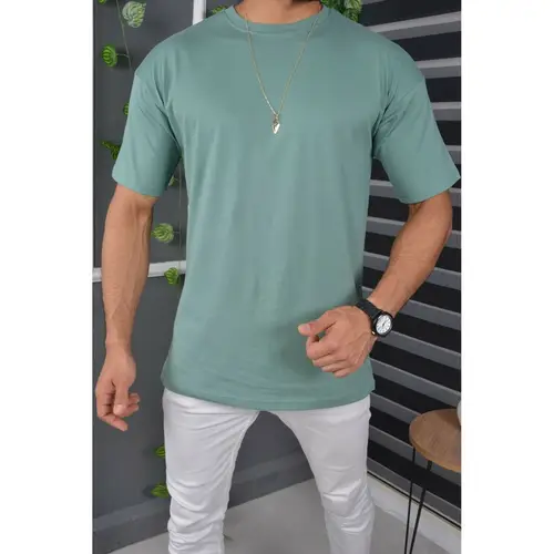 Megaman Jeans T-Shirt Oversize Sommer T-Shirt Tee Long-Tee Basic Shirt Kurzarmshirt Unifarben M Mintgrün Megaman Jeans T-Shirt Oversize Sommer T-Shirt Tee Long-Tee Basic Shirt Kurzarmshirt Unifarben M Mintgrün