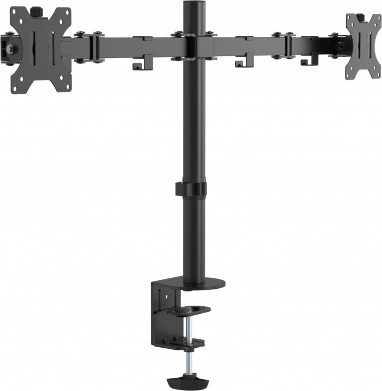 Vision VFM-DPD Monitor Desk Post - Befestigungskit - für 2 LCD-Displays - Stahl - Schwarz - Bildschirmgröße: 33-68.6 cm