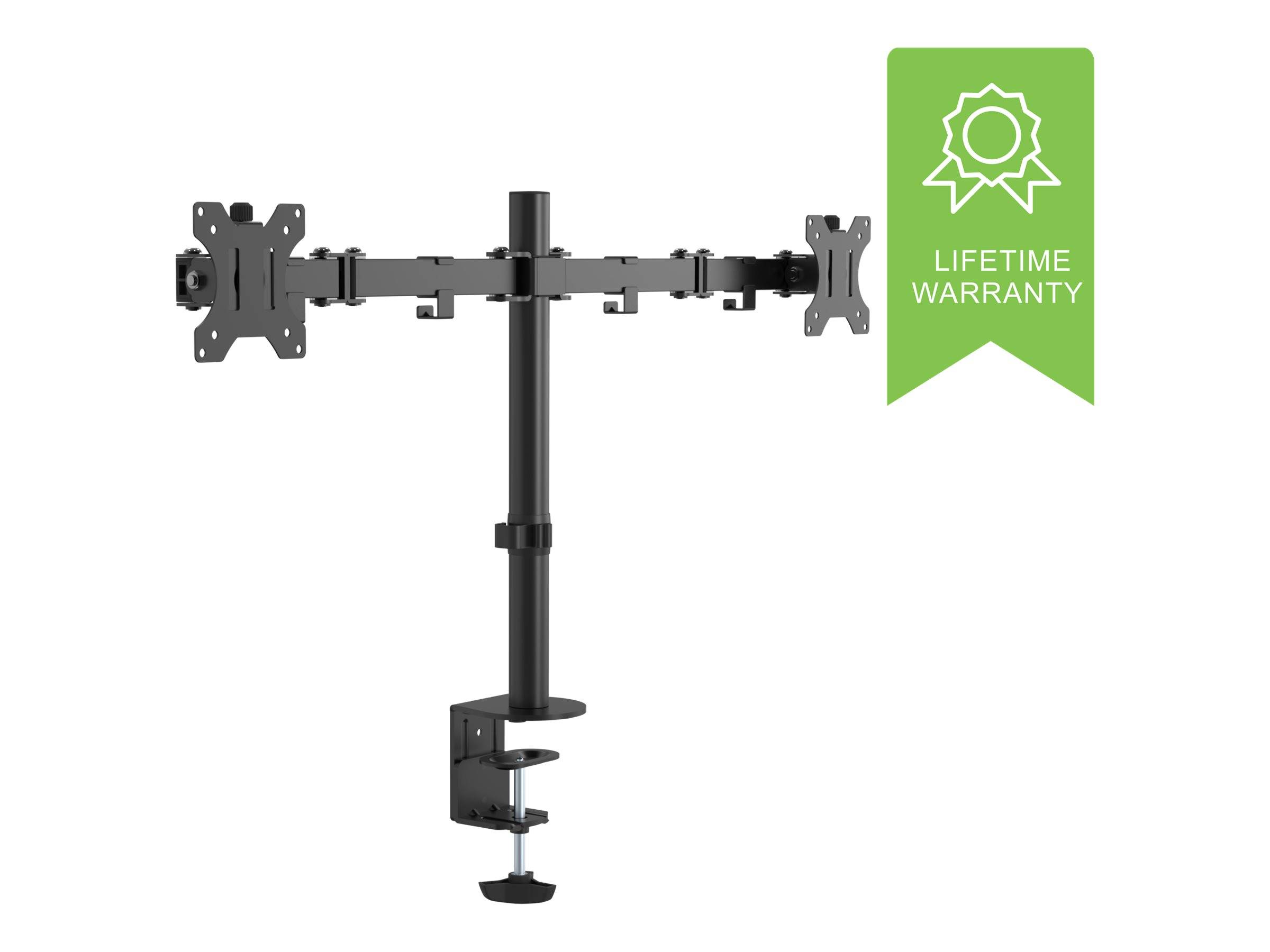 Vision VFM-DPD Monitor Desk Post - Befestigungskit - für 2 LCD-Displays - Stahl - Schwarz - Bildschirmgröße: 33-68.6 cm