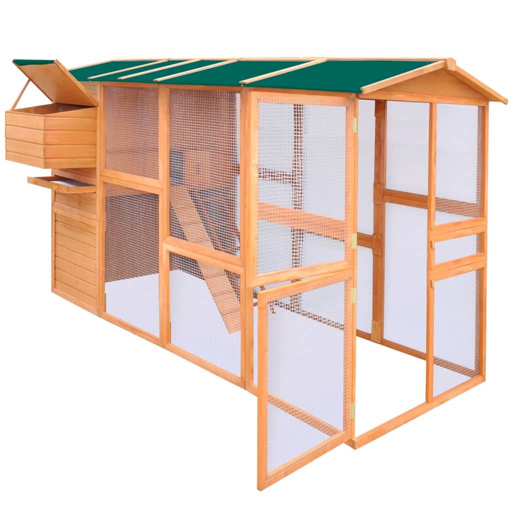 vidaXL Hühnerstall Holz 295x163x170 cm