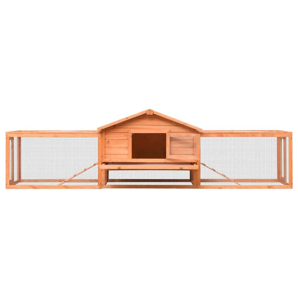 vidaXL Kaninchenstall 310x70x87 cm Kiefernholz & Tannenholz