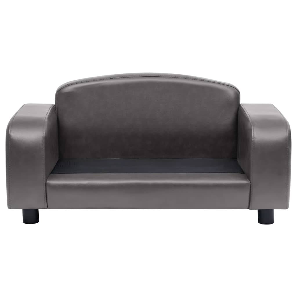 vidaXL Hundesofa Grau 80x50x40 cm Kunstleder
