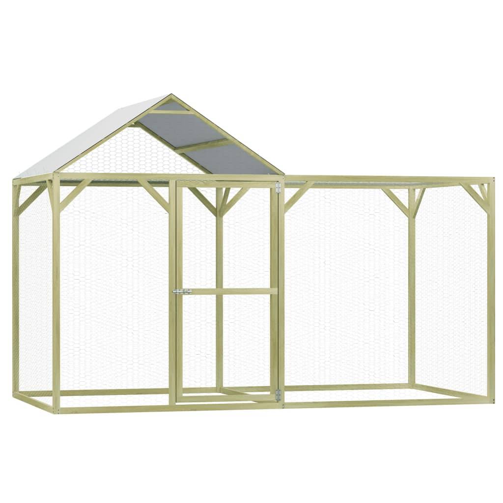 vidaXL Hühnerkäfig 3x1,5x2 m Imprägniertes Kiefernholz