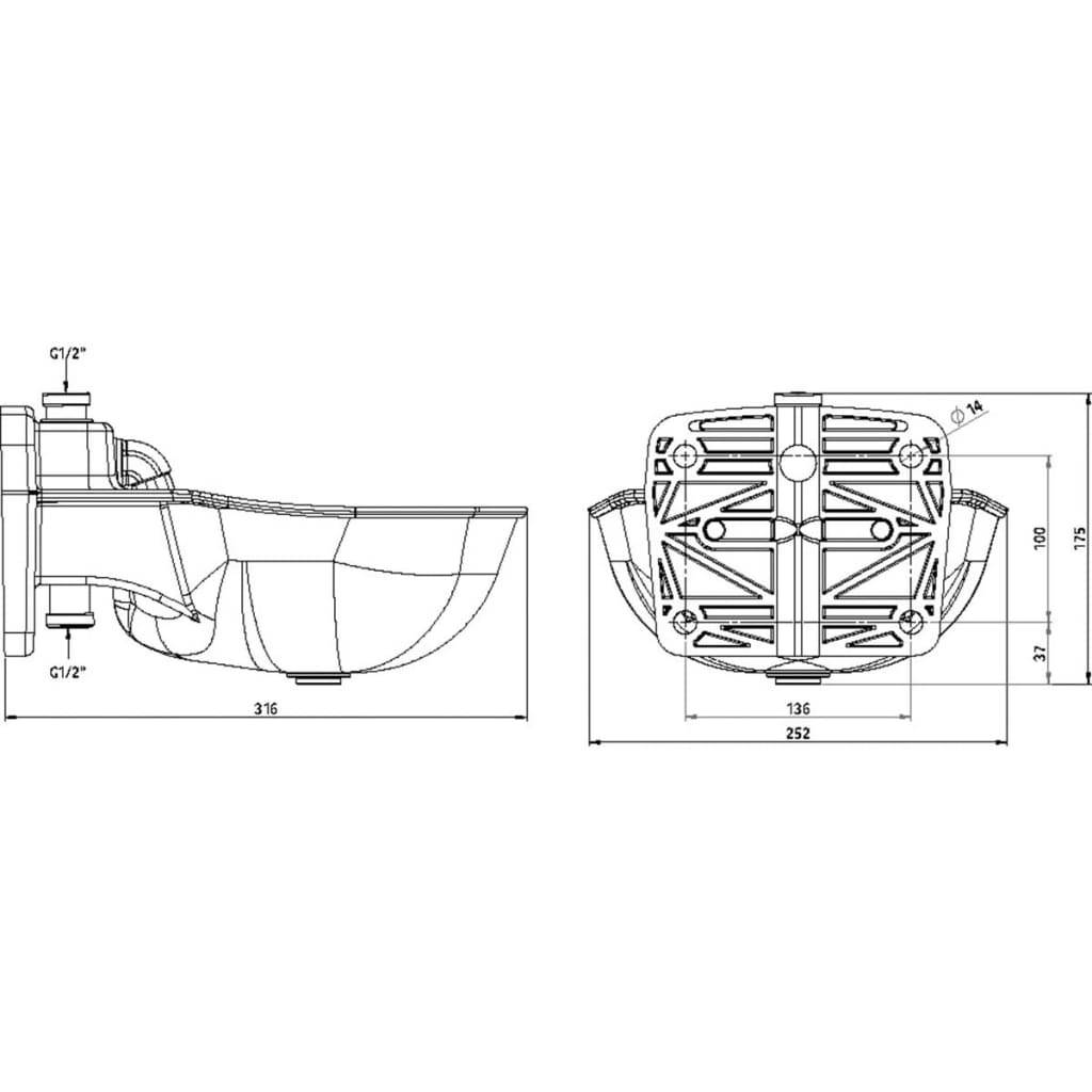 Kerbl Tränkebecken K75 Kunststoff 221875