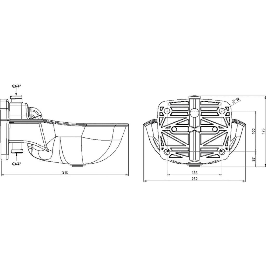 Kerbl Tränkebecken K75 Kunststoff 221876