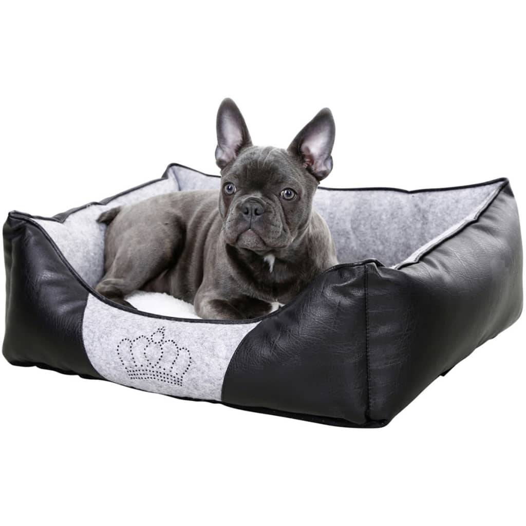 Kerbl Hundebett Chiara 55 x 45 cm Grau und Schwarz 80361