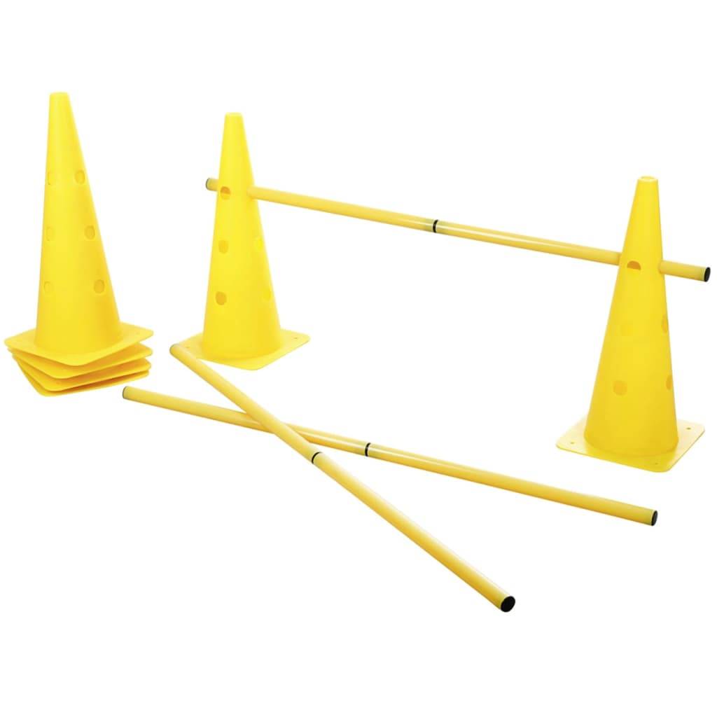Kerbl 2-in-1 Agility Pylonen-Hürden Set Gelb 81994