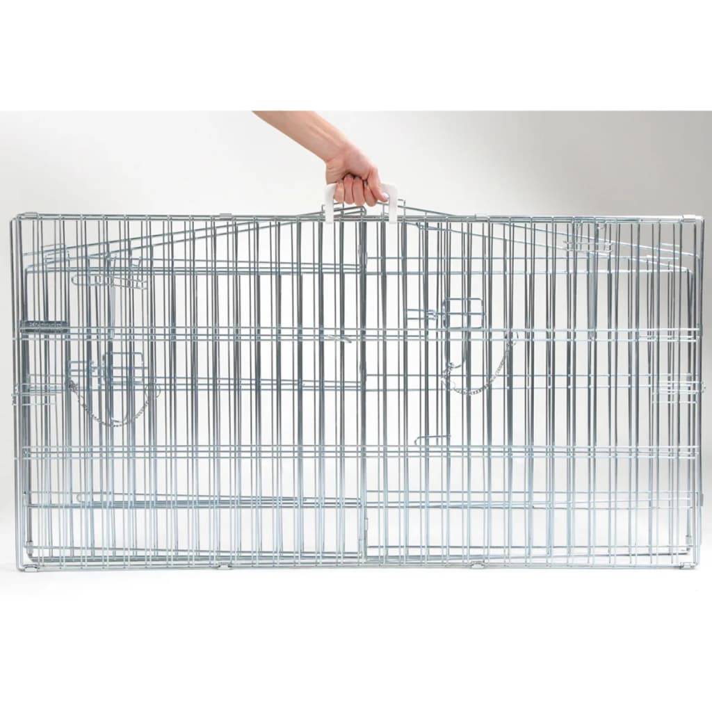 Kerbl Freilaufgehege Easy mit Sonnenschutz Metall Silber 82845