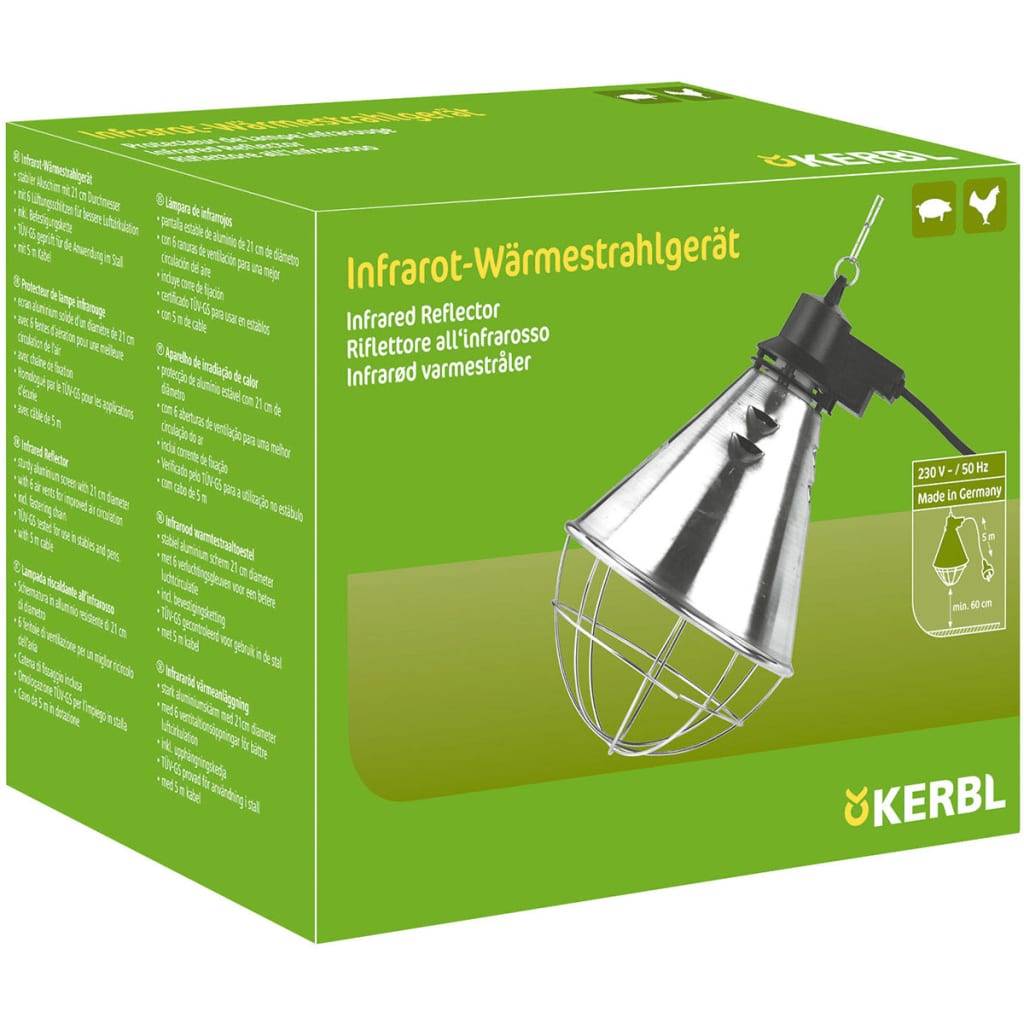 Kerbl Infrarot-Reflektor mit Kabel 5 m 175 W 22318