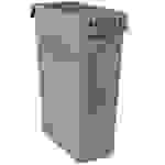 Slim Jim Abfallbehälter 87l Polyethylen grau mit Griffen grau