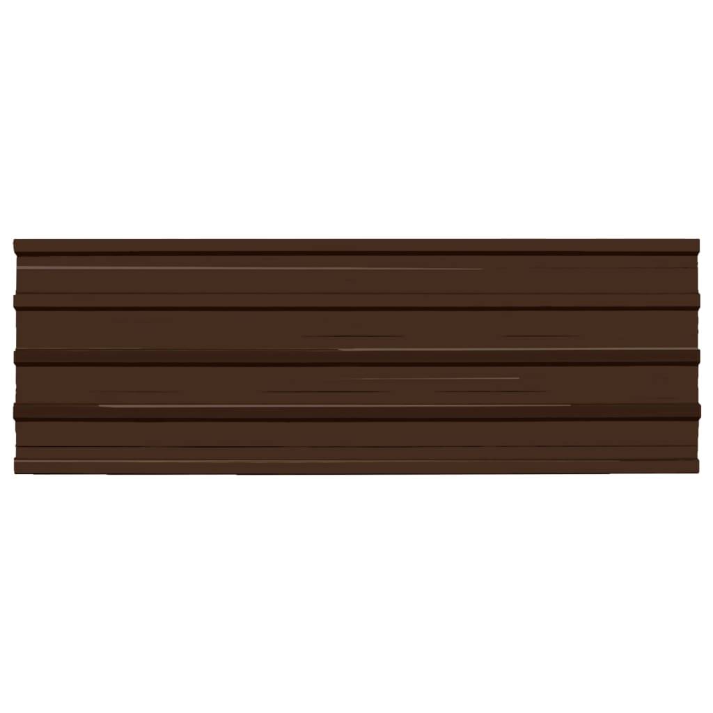 vidaXL Dachpaneele 12 Stk. Verzinkter Stahl Braun