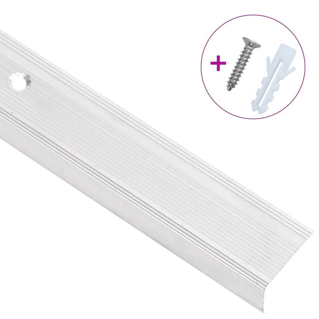 vidaXL Treppenkantenprofile in L-Form 5 Stk. Aluminium 100 cm Silbern