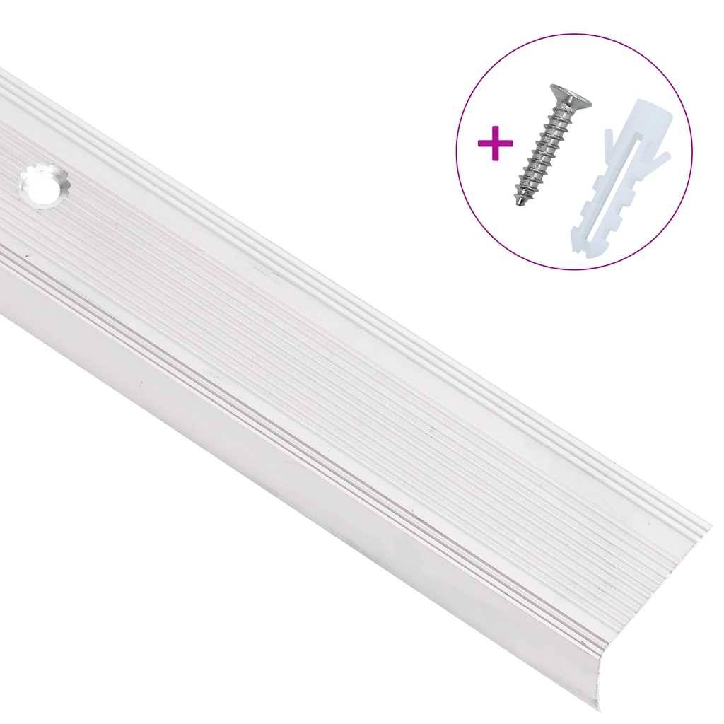 vidaXL Treppenkantenprofile in L-Form 15 Stk. Aluminium 100 cm Silbern