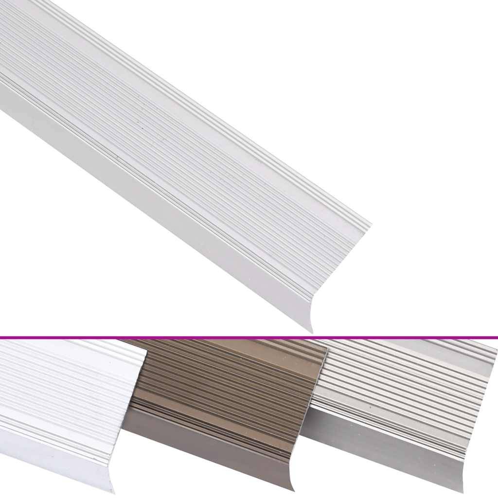 vidaXL Treppenkantenprofile in L-Form 5 Stk. Aluminium 100 cm Silbern