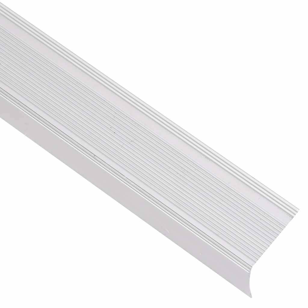 vidaXL Treppenkantenprofile in L-Form 5 Stk. Aluminium 100 cm Silbern
