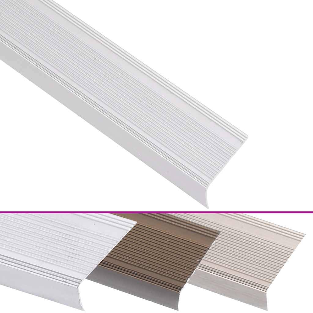 vidaXL Treppenkantenprofile in L-Form 15 Stk. Aluminium 100 cm Silbern
