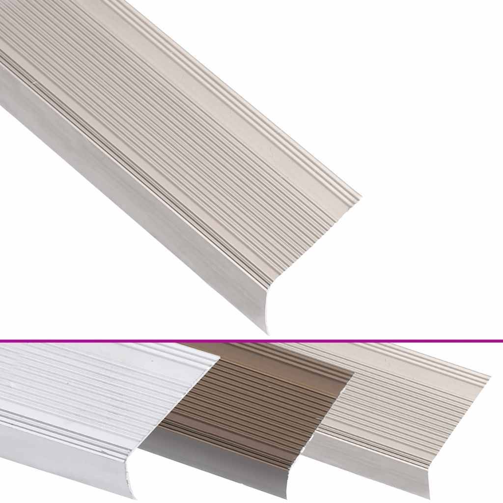 vidaXL Treppenkantenprofile in L-Form 5Stk. Aluminium 100cm Champagner