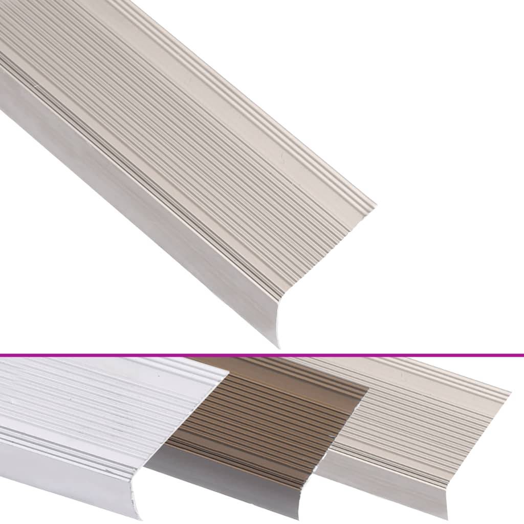 vidaXL Treppenkantenprofile L-Form 15 Stk. Aluminium 67cm Champagner